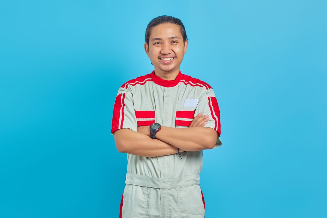 Licensed technician servicing an HVAC system